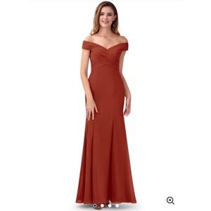 Azazie Rust Lecia Dress